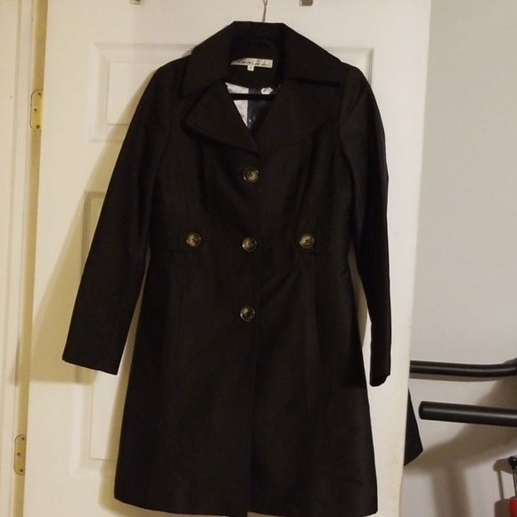Kenneth Cole black trench coat womens. - Picture 1 of 7
